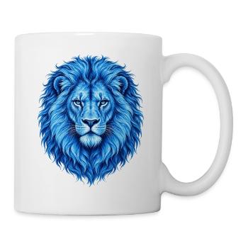 Löwe blaue Löwen aus Afrika König der Tiere - Tasse - Weiß - Rechts