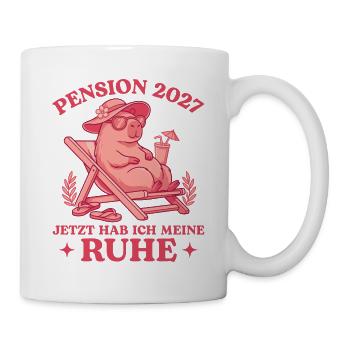 Pension 2027 Hab meine Ruhe Pensionärin - Tasse - Weiß - Rechts