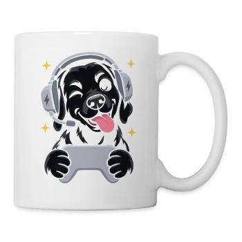 Gaming Labrador mit Headset und Controller - Tasse - Weiß - Rechts