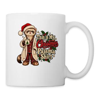 This is My Christmas Pajama Ferret Christmas - Tasse - Weiß - Rechts