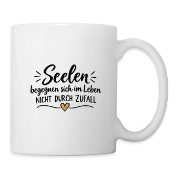Seelenherz in Gold Schrift - Tasse - Weiß - Rechts