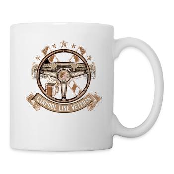 Carpool Veteranen Emblem - Tasse - Weiß - Rechts