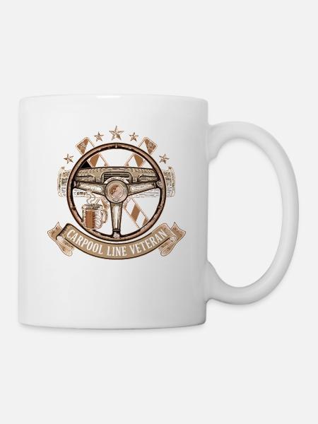 Carpool Veteranen Emblem - Tasse - Weiß
