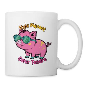 Heißes Schweinefleisch Zartes Herz - Tasse - Weiß - Rechts