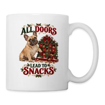  All Doors Lead To Snacks Französische Bulldogge - Tasse - Weiß - Rechts