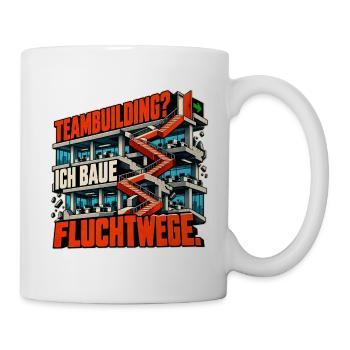Teambuilding Fluchtwege Bauwerk - Tasse - Weiß - Rechts