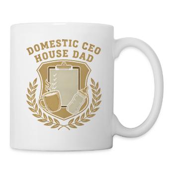 Domestic CEO Hausvater Design - Tasse - Weiß - Rechts
