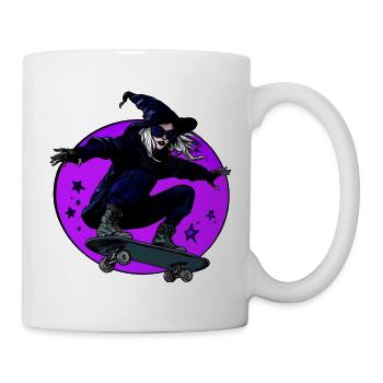 Hexen Skaterin Halloween - Tasse - Weiß - Rechts