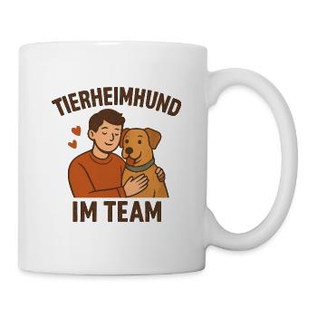 Geschenk zur ersten Hundeadoption aus dem Tierheim - Tasse - Weiß - Rechts
