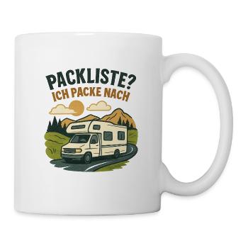 Geschenk für Wohnmobil-Neulinge zur ersten Rundrei - Tasse - Weiß - Rechts