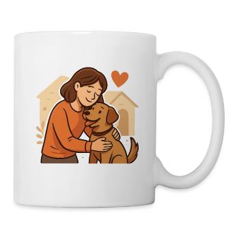 Geschenk für frischgebackene Tierheimhund-Halter - Tasse - Weiß - Rechts