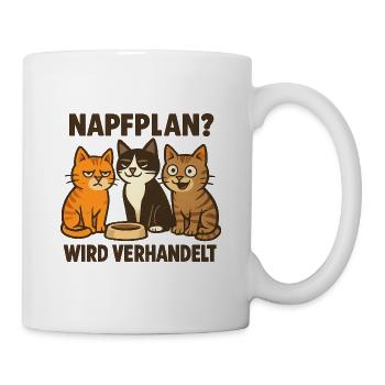 Geschenk für Mehrkatzenhaushalte mit Humor - Tasse - Weiß - Rechts