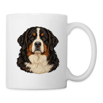 Berner Sennenhund – Treuer Blick - Tasse - Weiß - Rechts