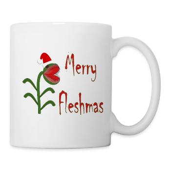 Fröhliche Fleischfliegenfalle der Santa-Venusfliegenfalle - Tasse - Weiß - Rechts