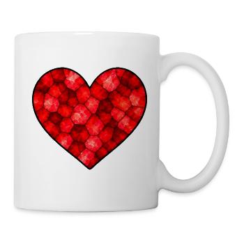 Herzrot 30 cm - Tasse - Weiß - Rechts