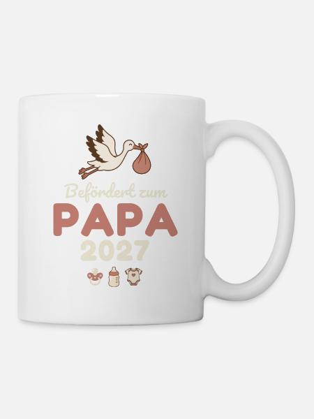 Befördert zum Papa 2027 – Süß - Tasse - Weiß