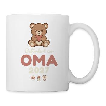 Befördert zur Oma – Teddy - Tasse - Weiß - Rechts