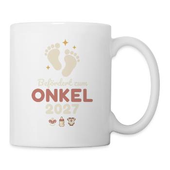 Befördert zum Onkel 2027 – Süß - Tasse - Weiß - Rechts