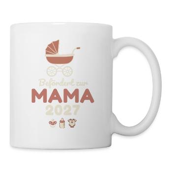 Befördert zur Mama 2027 – Süß - Tasse - Weiß - Rechts