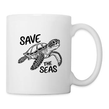 Save The Seas Turtle - Tasse - Weiß - Rechts