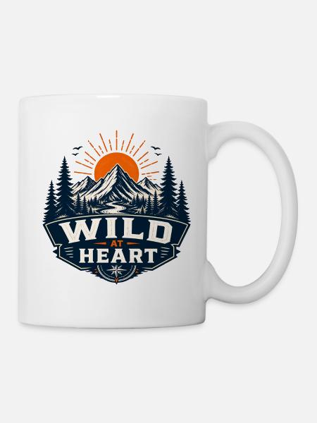 Wild at Heart Bergwelt - Tasse - Weiß