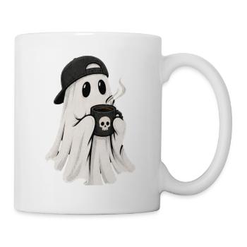 Geisterkaffee Ghost mit Cap - Tasse - Weiß - Rechts