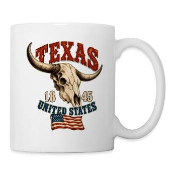 Texas Skull USA Flag - Tasse - Weiß - Rechts