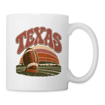 Texas Football Retro-Logo - Tasse - Weiß - Rechts