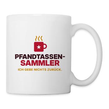 Pfandtassen-Sammler - Tasse - Weiß - Rechts