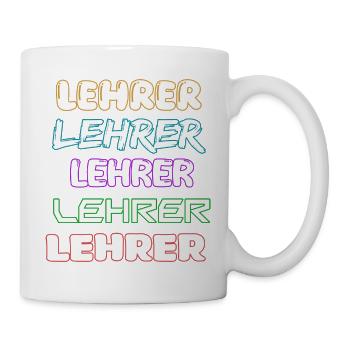 Beruf Lehrer - Tasse - Weiß - Rechts