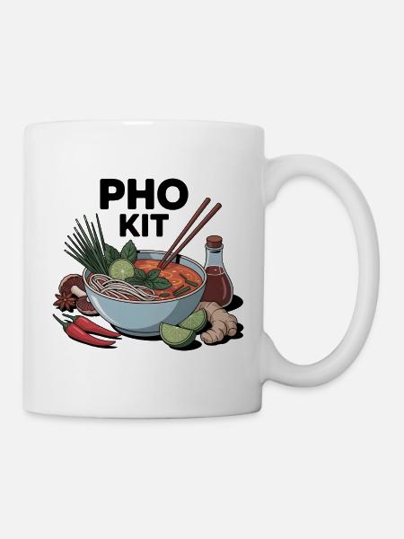Pho Kit Lustige Nudelsuppenliebhaber - Tasse - Weiß