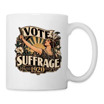 Vote Suffrage 1920 Vintage Frauenrechtskunst - Tasse - Weiß - Rechts