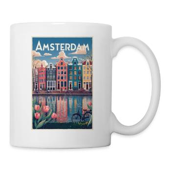 Amsterdamer Kanalporträt - Tasse - Weiß - Rechts