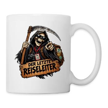 Der Letzte Reiseführer  - Tasse - Weiß - Rechts