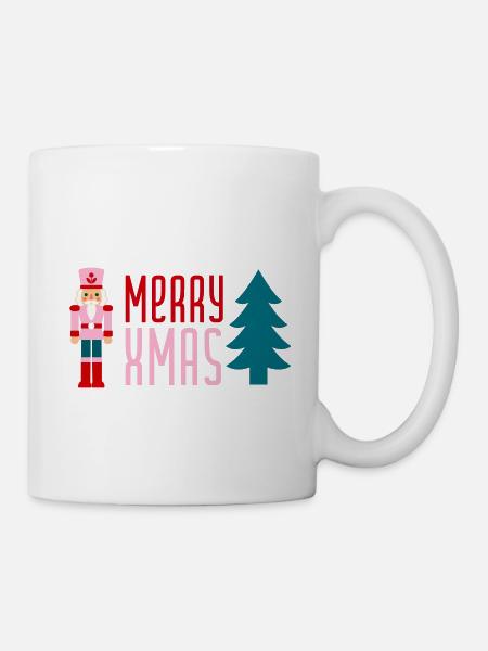 Merry Xmas Nussknacker - Tasse - Weiß