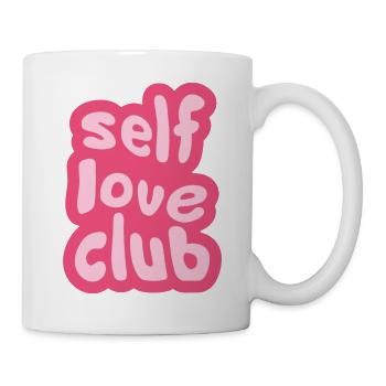 Selbst Love Club Typografisch - Tasse - Weiß - Rechts