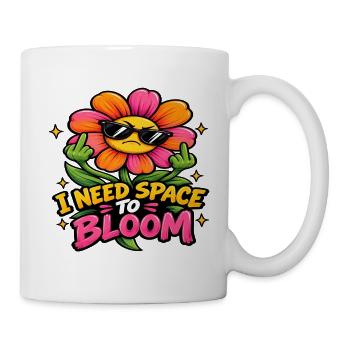 Wütende Blume – Ich brauche Abstand - Tasse - Weiß - Rechts