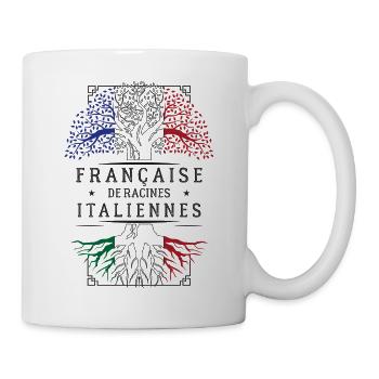 French Italian Roots T-Shirt-Geschenk... - Tasse - Weiß - Rechts