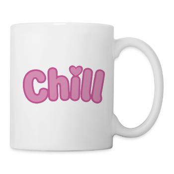 Chill Pink Bubbles Weiche Typografie - Tasse - Weiß - Rechts