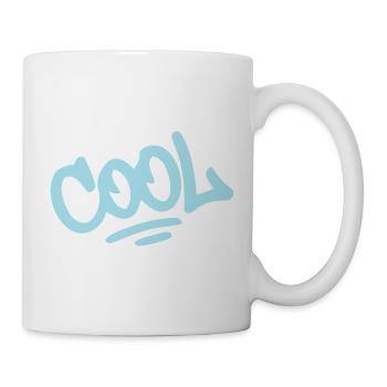 COOL Pastel Blue Graffiti - Tasse - Weiß - Rechts