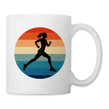 Geschenkidee für eine Running mit Running - Tasse - Weiß - Rechts