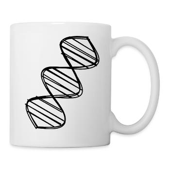 DNA Doppelhelix handgezeichnet - Tasse - Weiß - Rechts