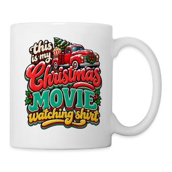 Weihnachtsfilm Retro Truck Shirt - Tasse - Weiß - Rechts