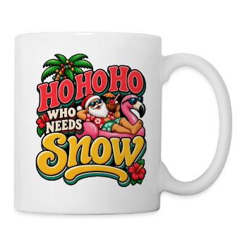 Tropisches Weihnachten mit Santa Flamingo - Tasse - Weiß - Rechts