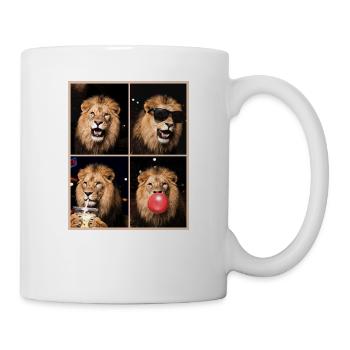 Löwen Löwe - Tasse - Weiß - Rechts