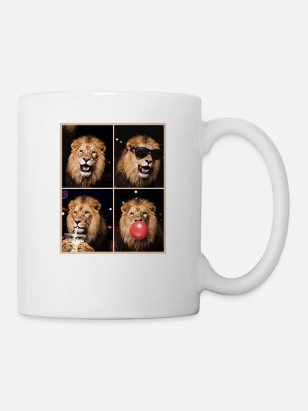 Löwen Löwe - Tasse - Weiß