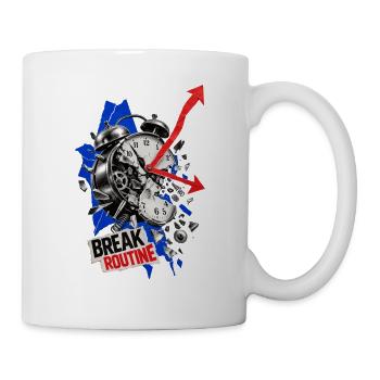 Routine durchbrechen Uhrbruch - Tasse - Weiß - Rechts