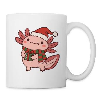 Niedlicher Weihnachts-Axolotl - Tasse - Weiß - Rechts
