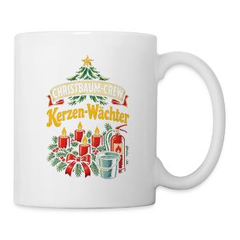 Christbaum-Crew Kerzen-Wächter - Tasse - Weiß - Rechts