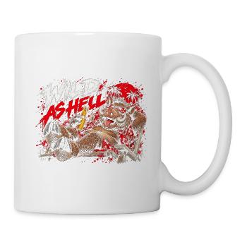 Wild As Hell Wildschwein mit Bier - Tasse - Weiß - Rechts